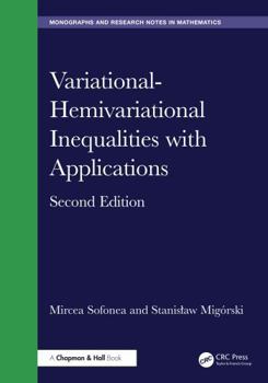 Hardcover Variational-Hemivariational Inequalities with Applications Book