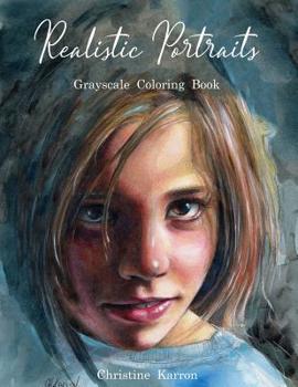 Paperback Realistic Portraits Grayscale Coloring Book