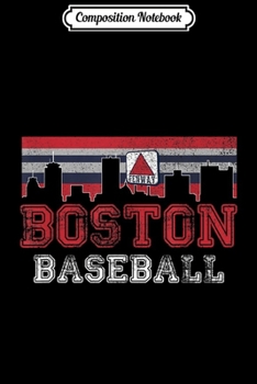 Composition Notebook: Boston Skyline Distressed Baseball Playoff Team Championship Journal/Notebook Blank Lined Ruled 6x9 100 Pages