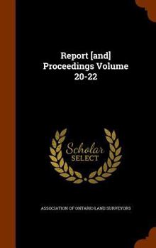 Hardcover Report [And] Proceedings Volume 20-22 Book