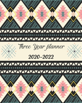 2020-2022 Three Year Planner: Boho Cover, 3 Year Appointment Book, Monthly Weekly Schedule Journal Calendar With Inspirational Quotes & Holidays