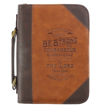 Misc. Bible Cover Med Be Strong and Courageous Joshua 1:9 Book