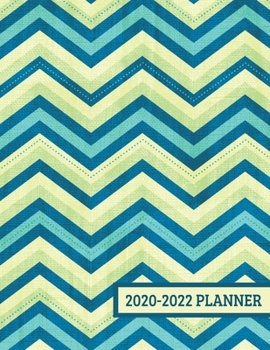 Paperback 2020-2022 Planner: 3 Year Planner - 36 Month Calendar Planner Diary for Next Three Years With Notes - Blue Chevron Pattern (8.5"x11") Book