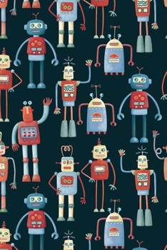 Paperback Notes: A Blank Guitar Tab Music Notebook with Retro Robot Pattern Cover Art Book