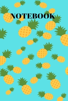 Paperback Notebook: pineapple notebook 120 white paper lined for writing - Black Math, Physics, Science Exercise BookFor Students, Kids, T Book