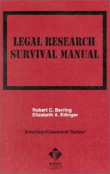 Paperback Berring and Edinger's Legal Research Survival Manual Book