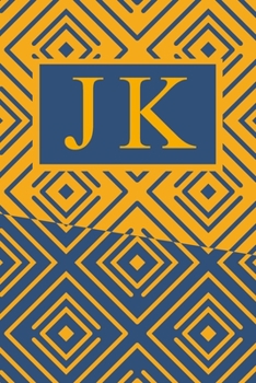 Paperback J K: Art Deco Initials J K Monogram Notebook, J K Monogrammed Journal Gift Book