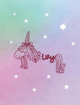 Paperback Ivy: Unicorn Name Notebook Book