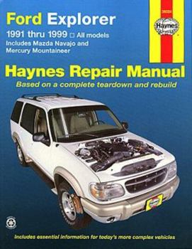 Paperback Ford Explorer, Mazda Navajo & Mercury Mountaineer Automotive Repair Manual Book