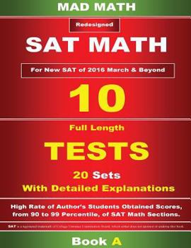 Paperback 11 Sat Math full length tests test 1 to test 11 (Mad Math) Book