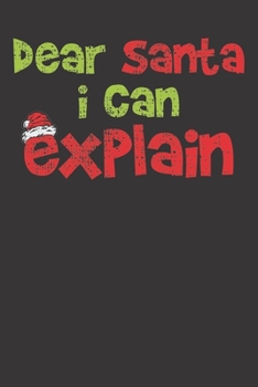 Paperback Notebook: Christmas Dear Santa Funny Dot Grid 6x9 120 Pages Book