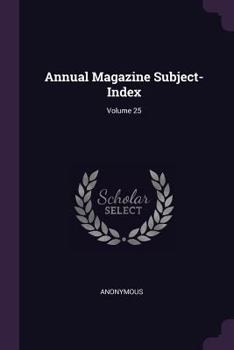 Paperback Annual Magazine Subject-Index; Volume 25 Book