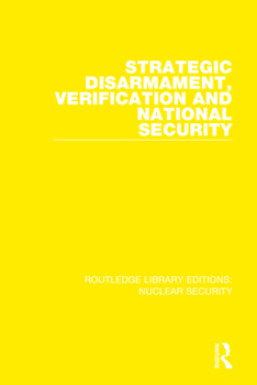 Hardcover Strategic Disarmament, Verification and National Security Book