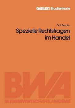 Paperback Spezielle Rechtsfragen Im Handel [German] Book