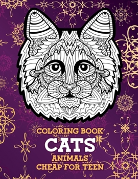 Paperback Coloring Books Cheap for Teen - Animals - Cats Book