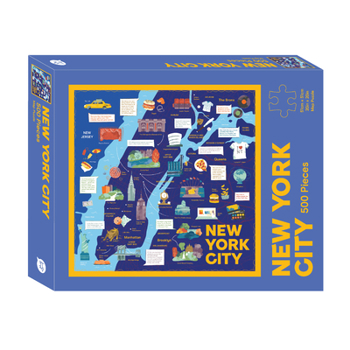 Stationery New York City Map: 500-Piece Jigsaw Puzzle Book