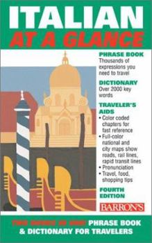 Paperback Italian at a Glance: Phrase Book & Dictionary for Travelers Book