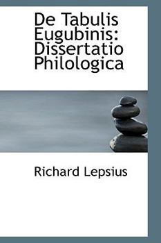 Paperback de Tabulis Eugubinis: Dissertatio Philologica Book