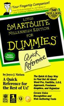 Spiral-bound Lotus SmartSuite for Dummies Quick Reference Book