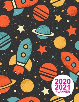 Paperback 2020 2021 Planner: Large Colorful Design Book, 8.5" x 11" Two Year 2020-2021 Calendar Planner, Monthly Schedule Organizer (24 Months Acti Book