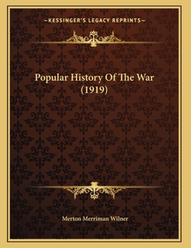 Paperback Popular History Of The War (1919) Book