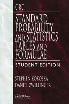 Hardcover CRC Standard Probability and Statistics Tables and Formulae, Student Edition Book