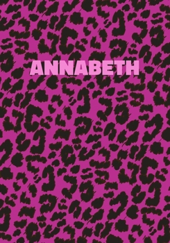 Paperback Annabeth: Personalized Pink Leopard Print Notebook (Animal Skin Pattern). College Ruled (Lined) Journal for Notes, Diary, Journa Book