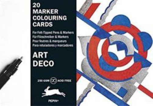 Art Deco: Marker Colouring Cards Book (Multilingual Edition) (English, Spanish, French and German Edition)