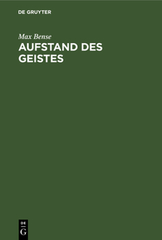 Hardcover Aufstand Des Geistes: Eine Verteidigung Der Erkenntnis [German] Book