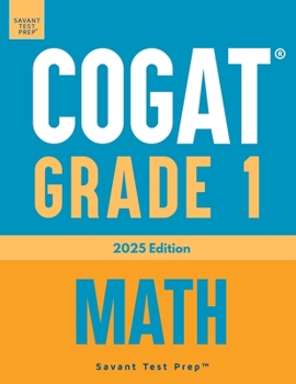Paperback COGAT Grade 1 Math: 3 Practice Tests - Level 7 Book