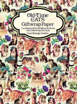 Paperback Old-Time Cats Giftwrap Paper Book