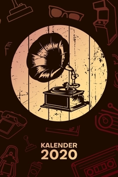 KALENDER 2020: A5 Vintage Terminplaner für DJ mit DATUM - 52 Kalenderwochen für Termine & To-Do Listen - Vinylplattenspieler Terminkalender Grammophon ... 70er Jahre Mottoparty (German Edition)