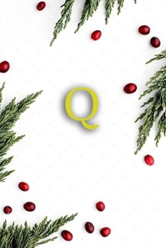 Q: Cute Initial Monogram Letter Q  College Ruled Notebook. Nifty Girly Personalized Name Medium Lined Journal & Diary for Writing & Notes for Girls and Women - Gold Metallic Floral For Christmas