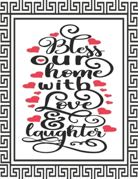 Paperback Bless Our Home with Love & Laughter: My Recipes binder: Elegant Journal to Write In Recipe cards and box, chic Food Cookbook Design, Document all Your Book