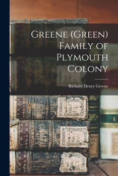 Paperback Greene (Green) Family of Plymouth Colony Book