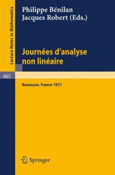 Paperback Journees d'Analyse Non Lineaire: Proceedings, Besancon, France, June 1977 [French] Book