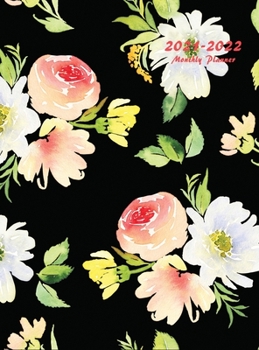 Hardcover 2021-2022 Monthly Planner: Large Two Year Planner with Floral Cover (Volume 1 Hardcover) Book