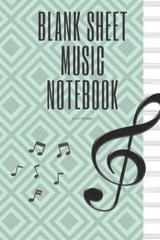 Paperback Blank Sheet Music Notebook Book