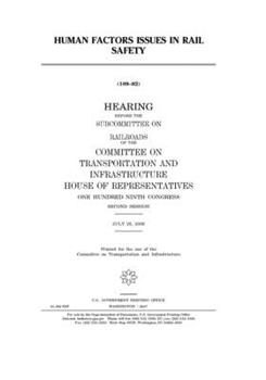 Paperback Human factors issues in rail safety Book