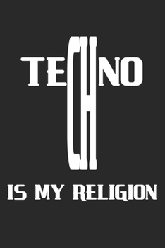 Paperback Techno Is My Religion: Techno Rave. Graph Paper Composition Notebook to Take Notes at Work. Grid, Squared, Quad Ruled. Bullet Point Diary, To Book