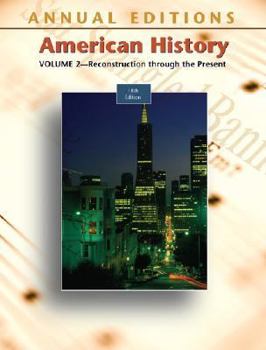 Paperback Annual Editions: American History, Volume 2, 18/E Book