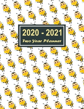 2020-2021 Two Year Planner: Lovely Bee Two Year Planner, Two Year Calendar 2020-2021, Daily Monthly Planner 2020 Size 8.5 x 11 Inch, 24 Months ... Organizer, Logbook, Planner 2020-2021 daily