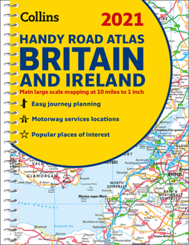 Spiral-bound 2021 Collins Handy Road Atlas Britain and Ireland Book