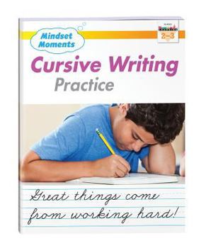 Paperback Mindset Moments: Cursive Handwriting Practice Gr. 2-3 Reproducible Book