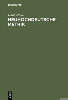 Hardcover Neuhochdeutsche Metrik [German] Book