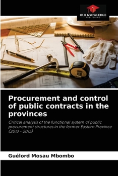 Paperback Procurement and control of public contracts in the provinces Book