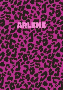 Paperback Arlene: Personalized Pink Leopard Print Notebook (Animal Skin Pattern). College Ruled (Lined) Journal for Notes, Diary, Journa Book