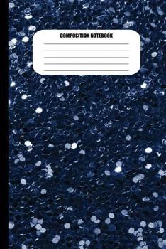 Paperback Composition Notebook: Blue Metallic Shiny Effect (100 Pages, College Ruled) Book