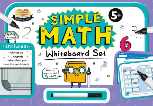 Paperback Help with Homework: Simple Math Whiteboard Set: Early Learning Box Set for 5+ Year-Olds [With 2 Magnets and Marker] Book