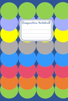 Composition Notebook: Colorful bubbles college ruled paperback with additional vertical line on each page from the outside edge
